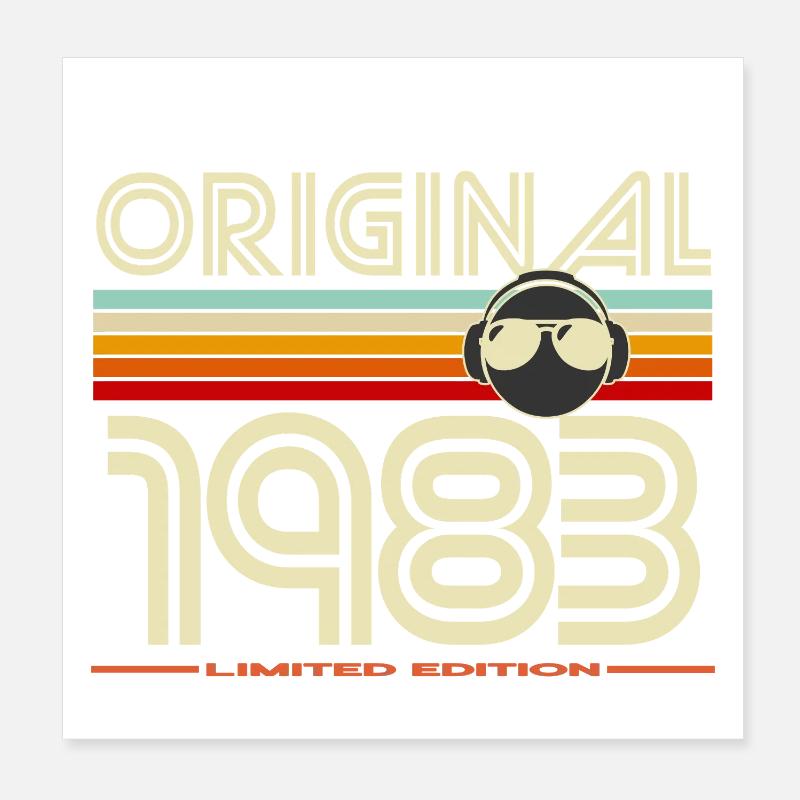 Original 1983 Retro Édition Poster 20 x 20 cm
