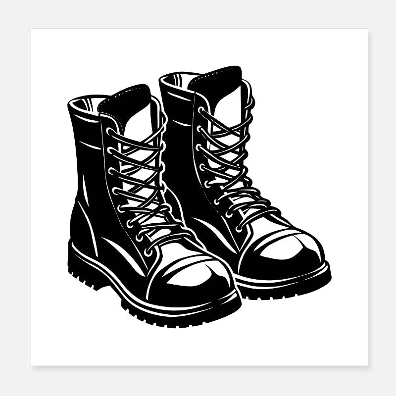 Kampfstiefel Poster 20x20 cm