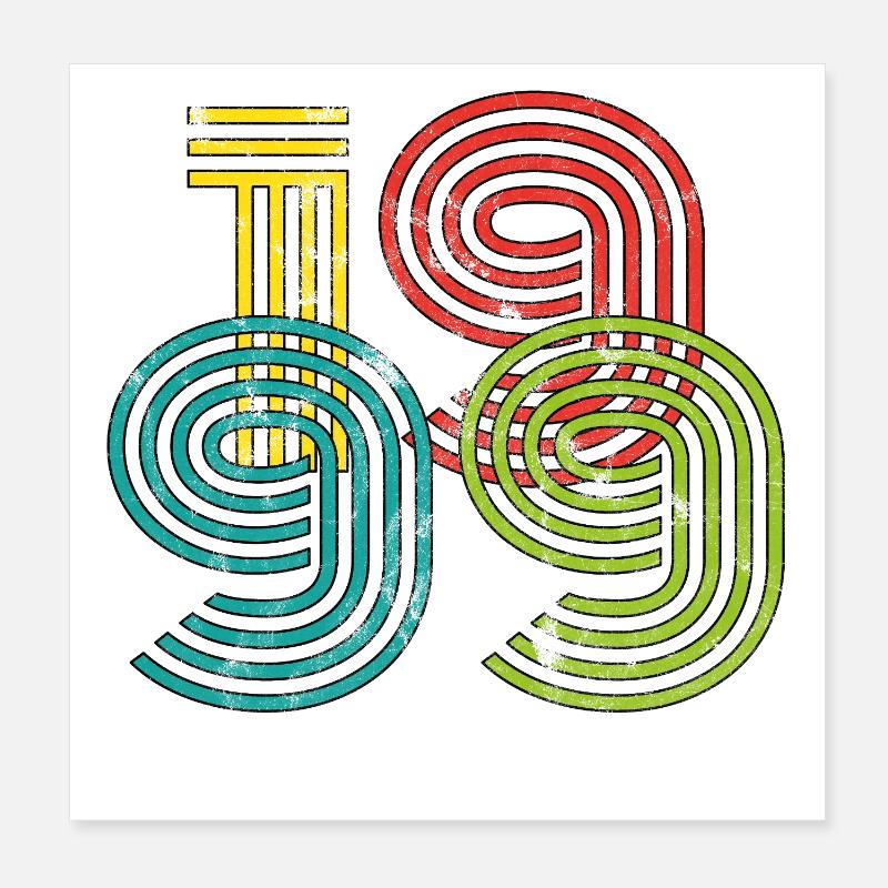 Millésime 1999 Poster 20 x 20 cm