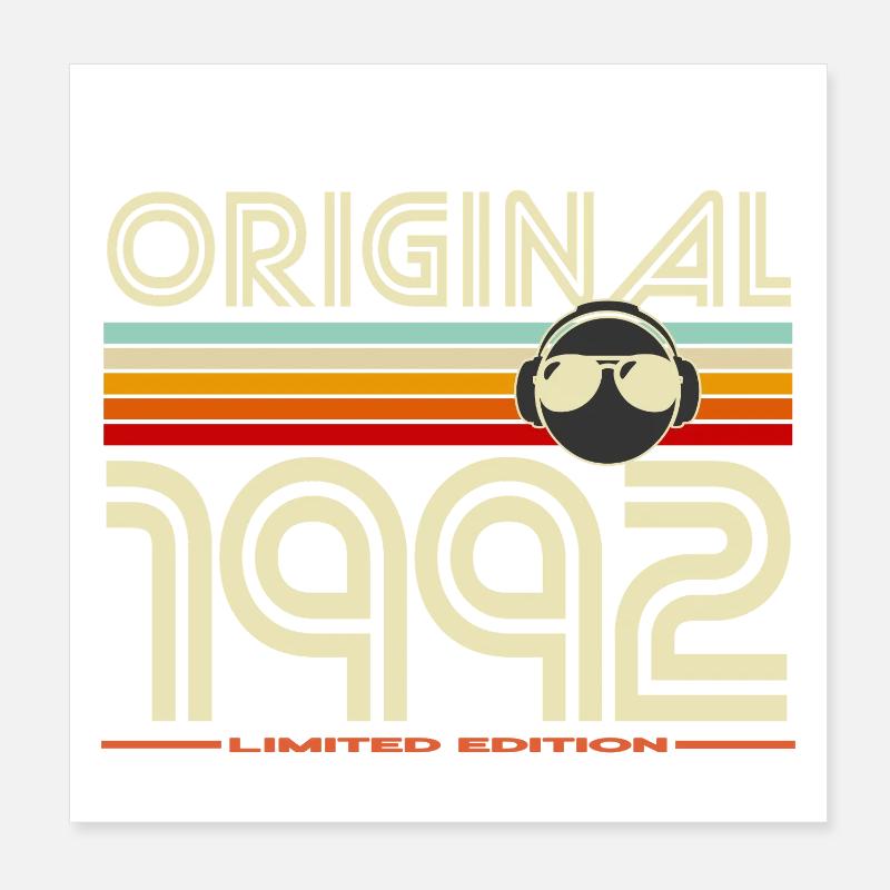 Original 1992 Retro Edition Poster 8" x 8" (20x20 cm)
