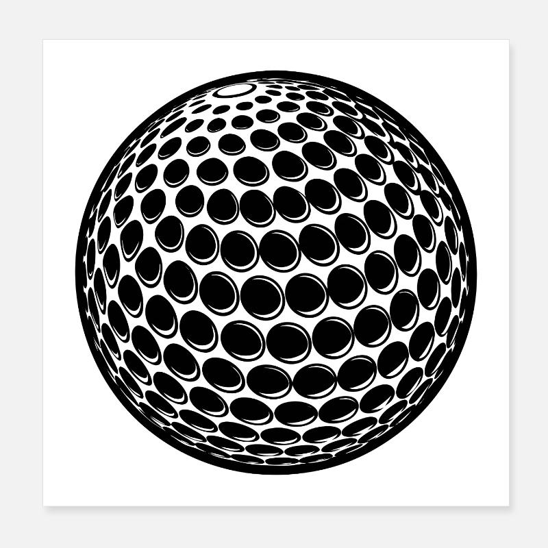 Golf ball Poster 8" x 8" (20x20 cm)