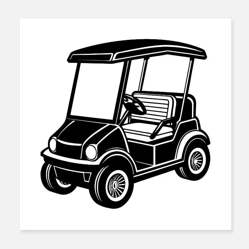 Golf carts Poster 8" x 8" (20x20 cm)