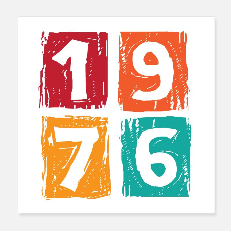 Millésime 1976 Poster 20 x 20 cm