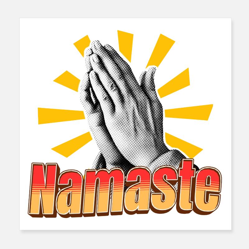 Namaste - Spiritual message Poster 8" x 8" (20x20 cm)