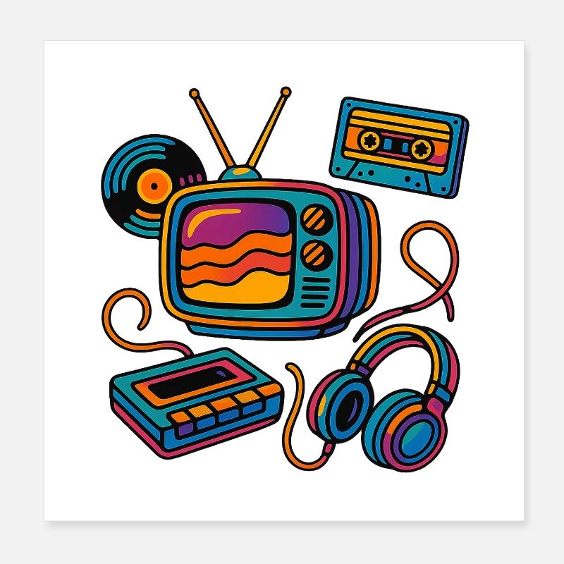 Design rétro vintage classique Poster 20 x 20 cm