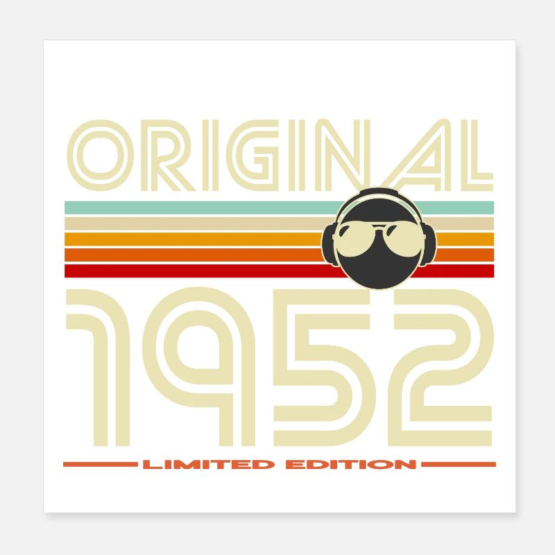 Original 1952 Retro Limited Edition Poster 8" x 8" (20x20 cm)