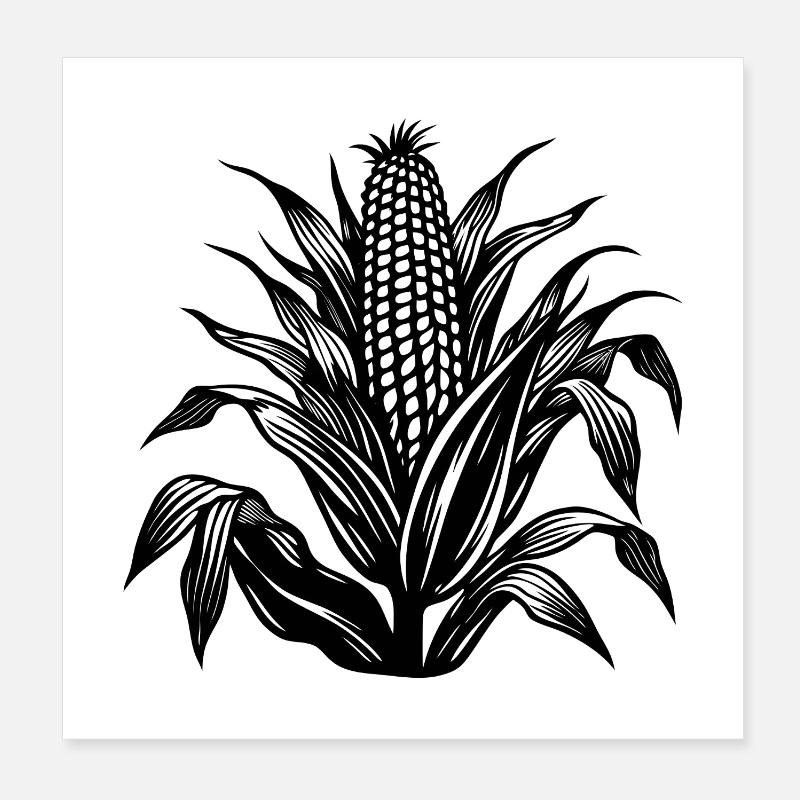 Maisstängel Poster 20x20 cm