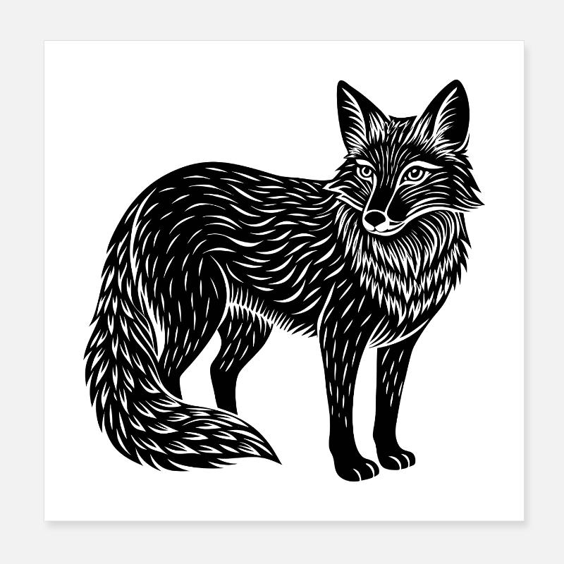 Fuchs Poster 20x20 cm