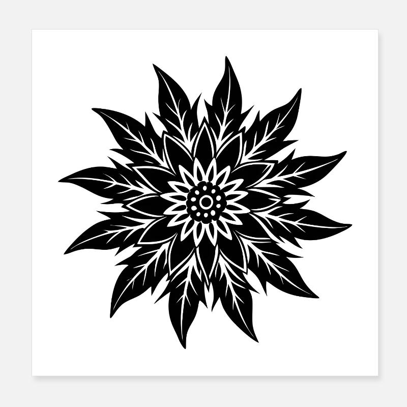 Fleur d’Edelweiss Poster 20 x 20 cm