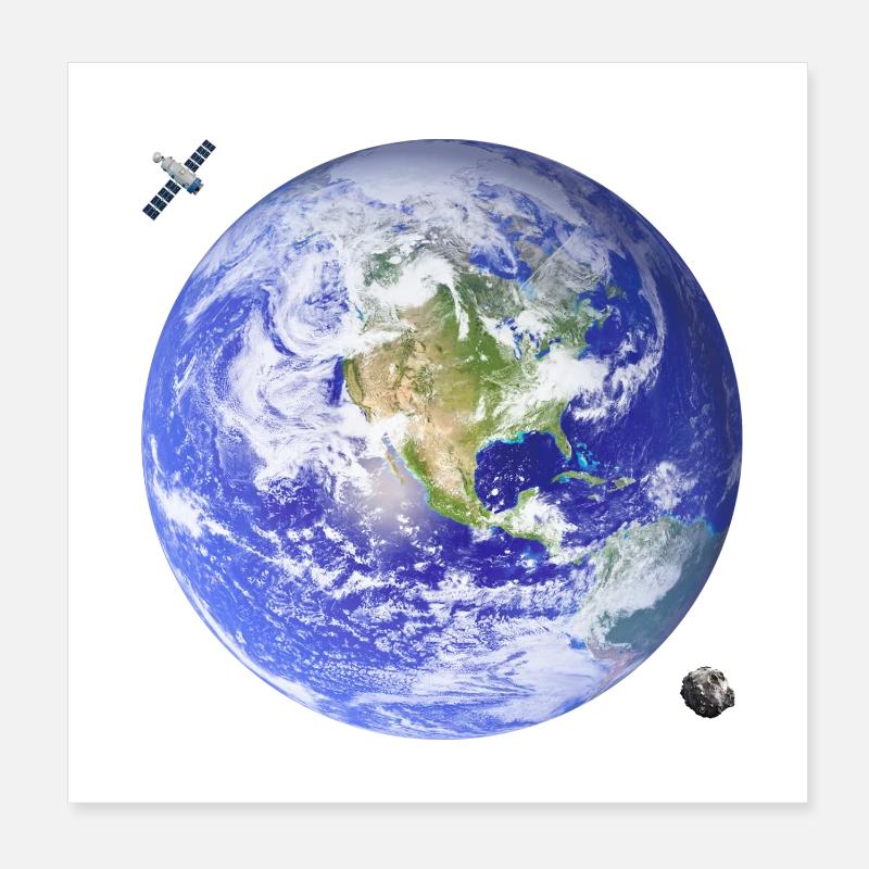 Planète Terre Poster 20 x 20 cm