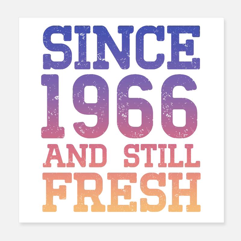 1966 60. Geburtstag Poster 20x20 cm