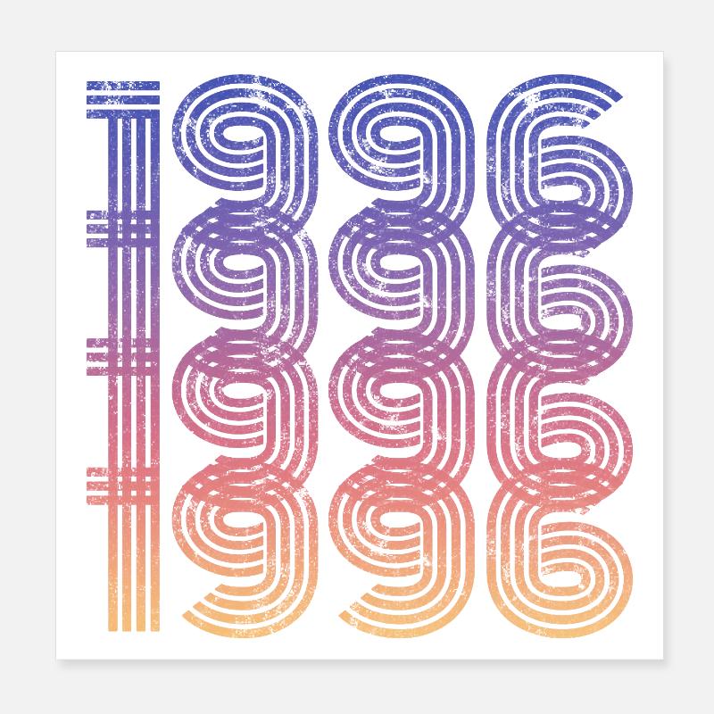 30e anniversaire 1996 Poster 20 x 20 cm