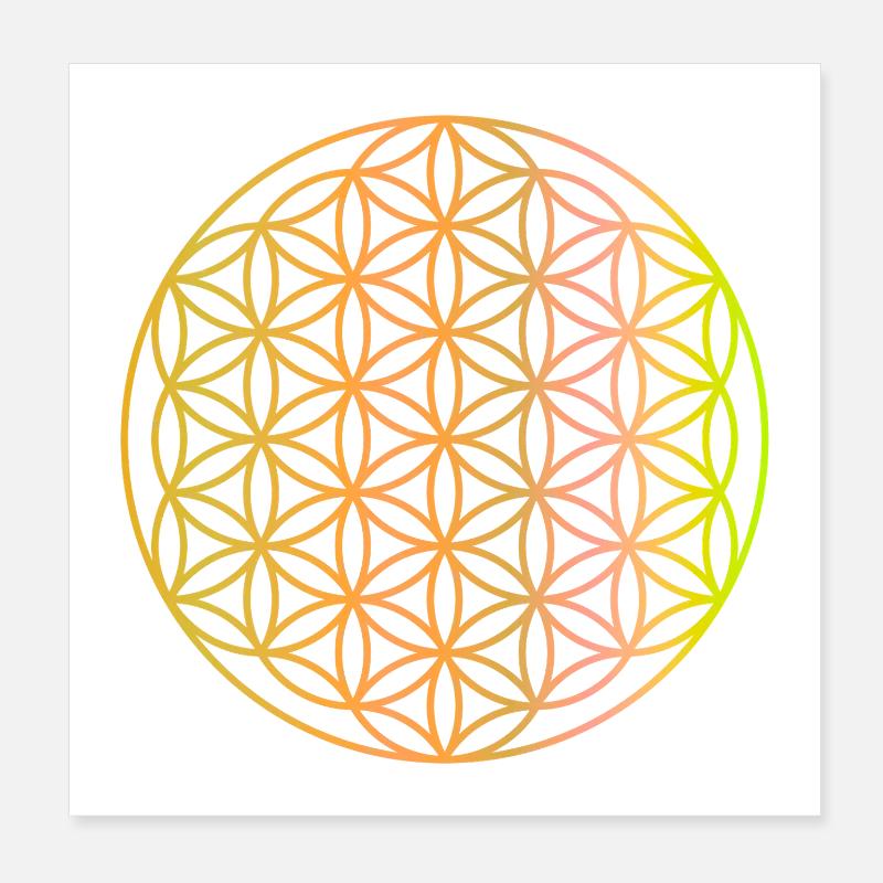 Blume des Lebens Poster 20x20 cm