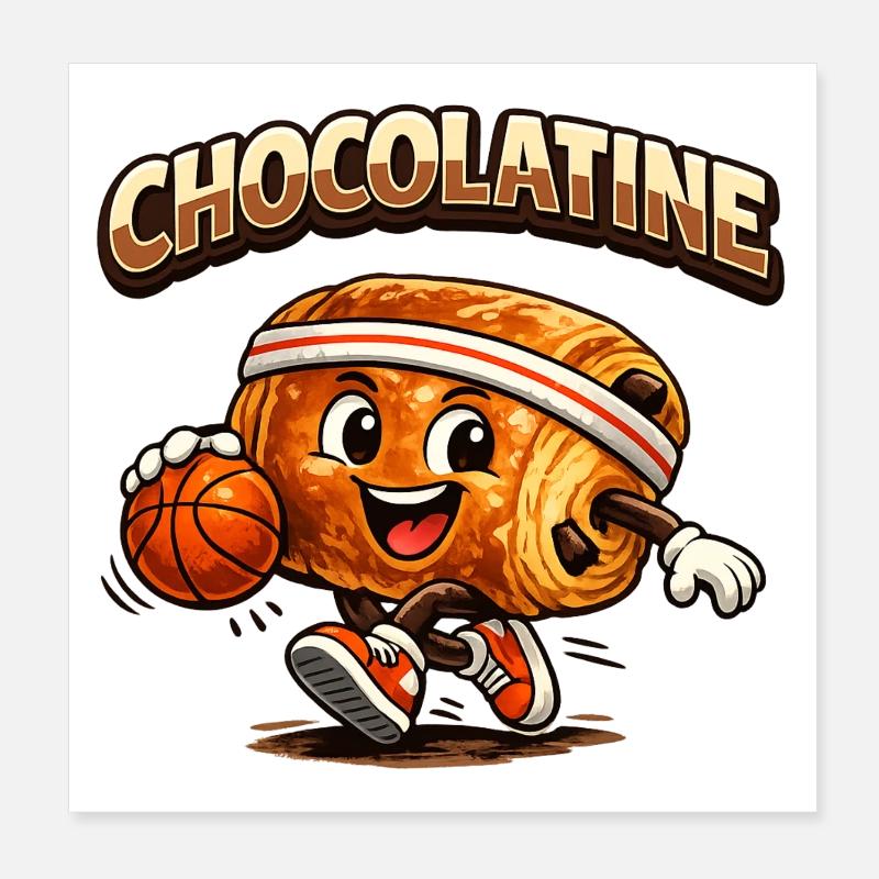 Chocolatine-Korb Poster 20x20 cm