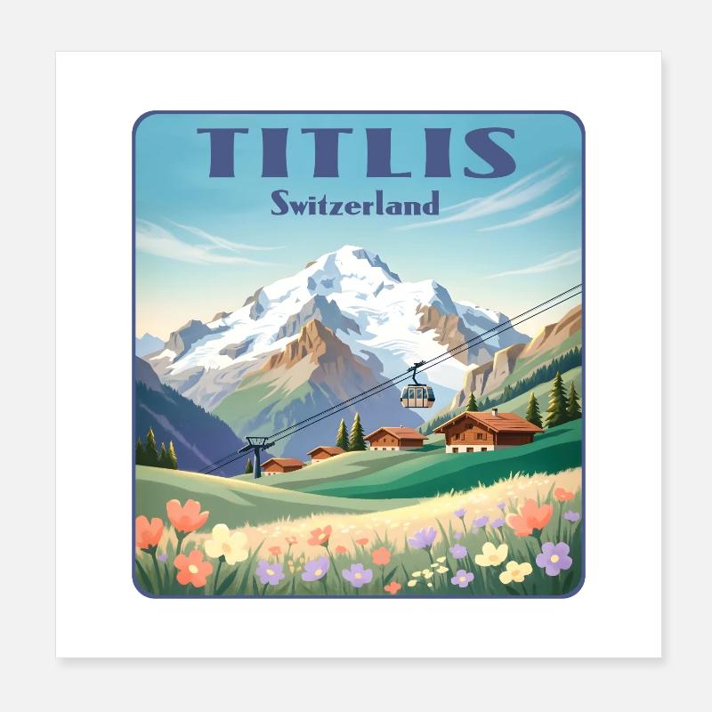 Titlis Poster 20x20 cm