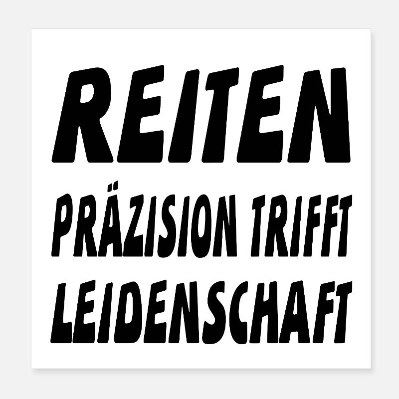 Reiten Poster 20x20 cm
