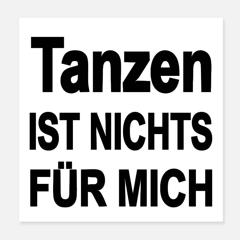 Tanzen Poster 20x20 cm