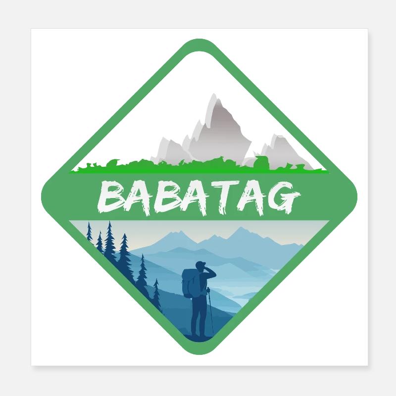 Babatag en tant que montagnes Poster 20 x 20 cm