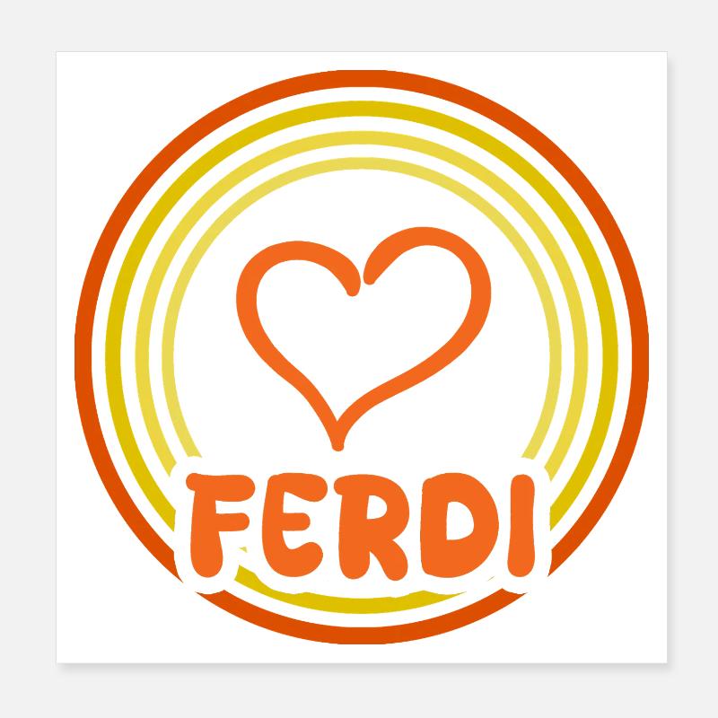 Idée cadeau Ferdi Poster 20 x 20 cm