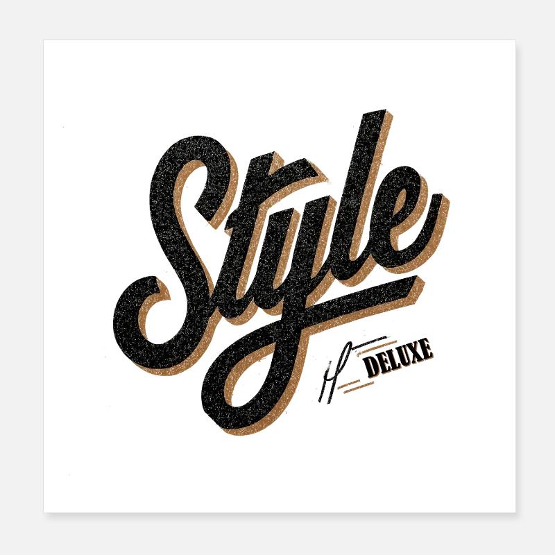 Retro Style Deluxe Lettering Poster 8" x 8" (20x20 cm)
