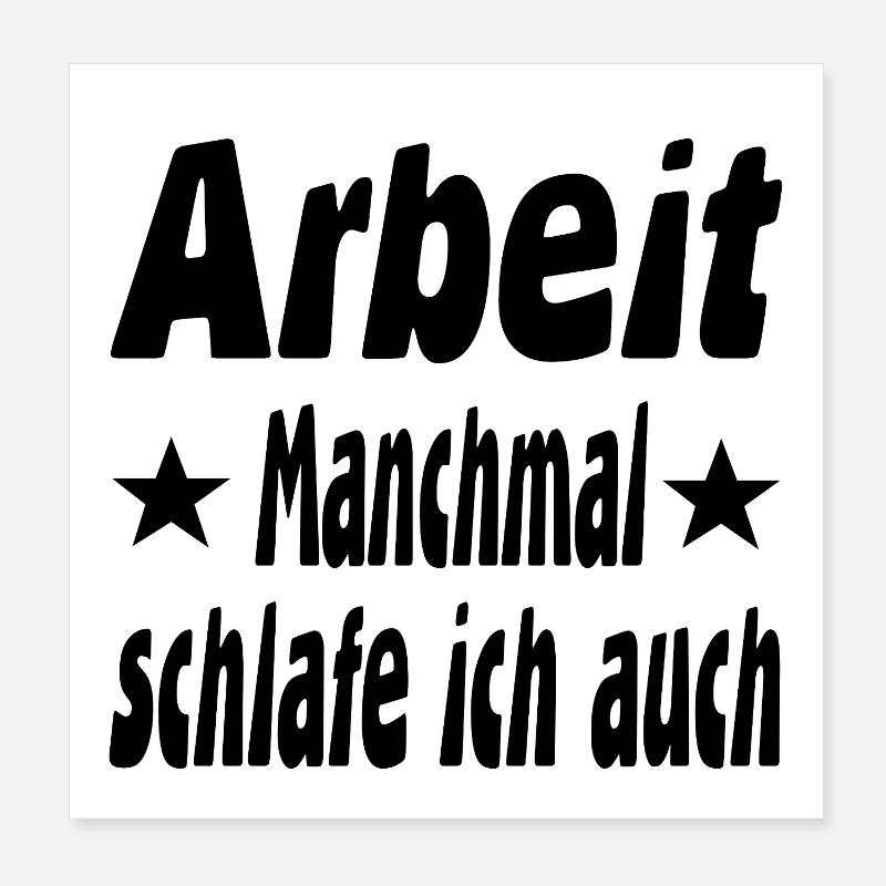 Arbeit Poster 20x20 cm