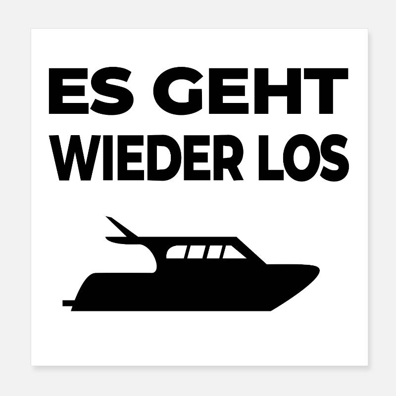 Motorboot Poster 20x20 cm