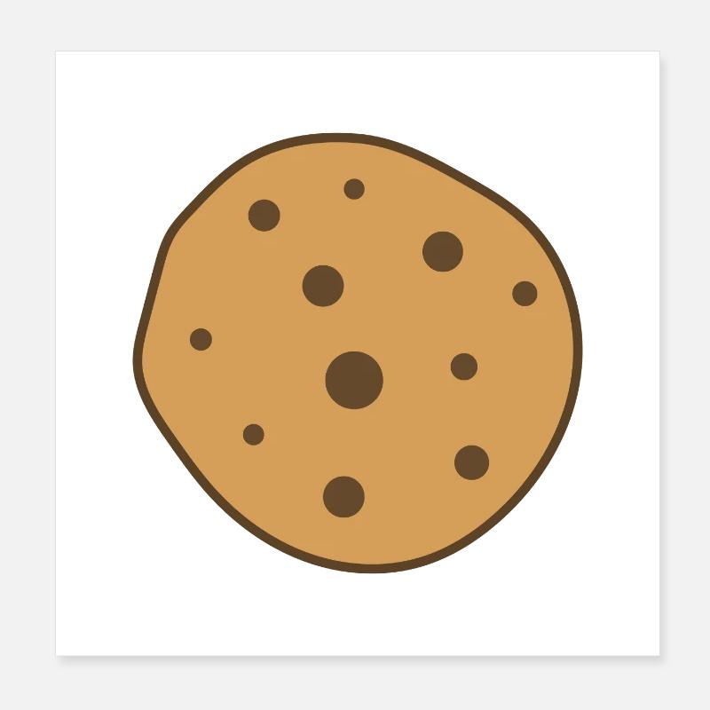 Chocolate Chip Cookie Poster 8" x 8" (20x20 cm)