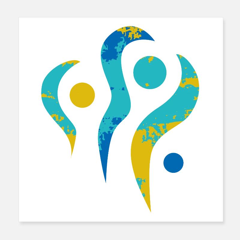 Yoga design_24 - Poster 8" x 8" (20x20 cm) - white