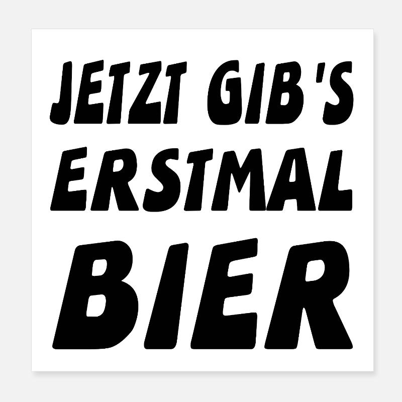 Bier Poster 20x20 cm