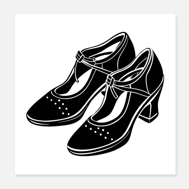 Dance shoes Poster 8" x 8" (20x20 cm)