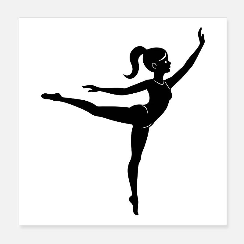Turnmädchen Poster 20x20 cm