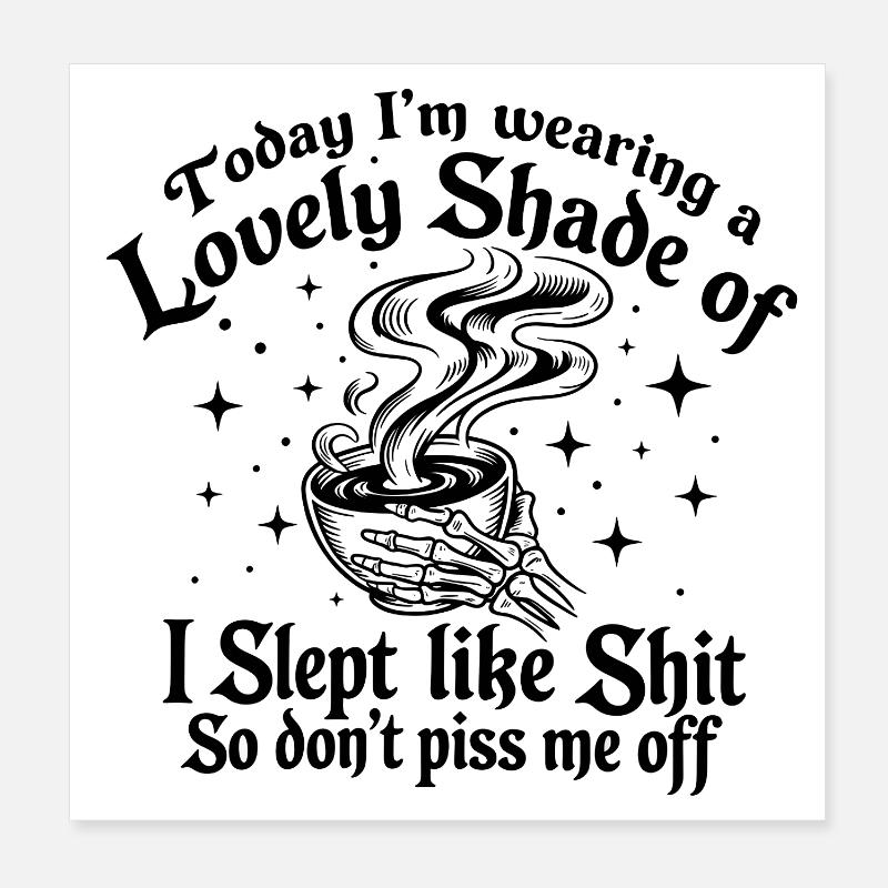 Funny Mood Tee Poster 8" x 8" (20x20 cm)