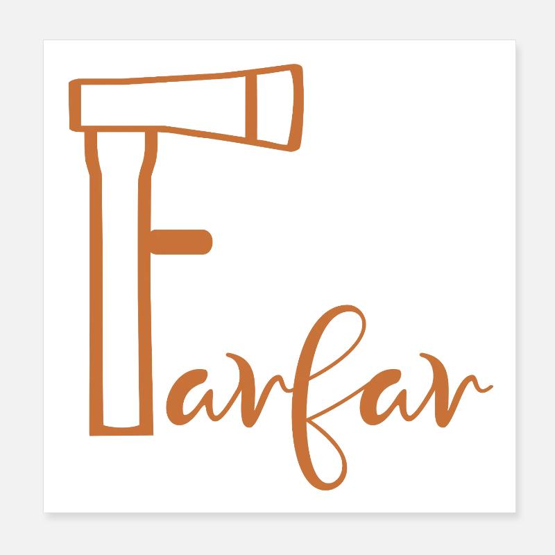 Großvater Axt Poster 20x20 cm