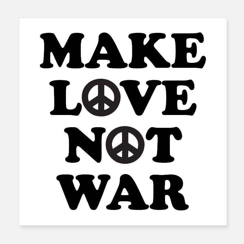 Faites l’amour, pas la guerre Poster 20 x 20 cm