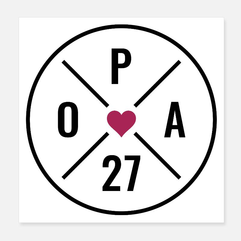 Grand-père 2027 Poster 20 x 20 cm