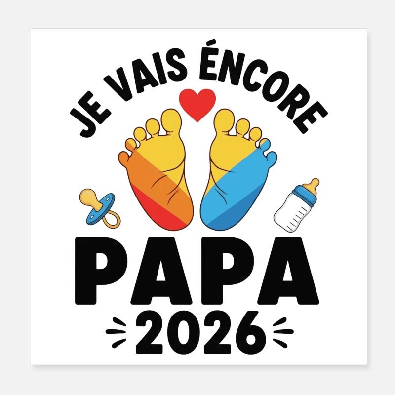 cadeau Encore Papa cette Année Poster 20 x 20 cm