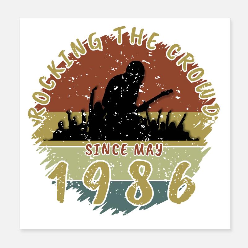 40. Geburtstag Rocking the crowd GIT 05/1986 Poster 20x20 cm