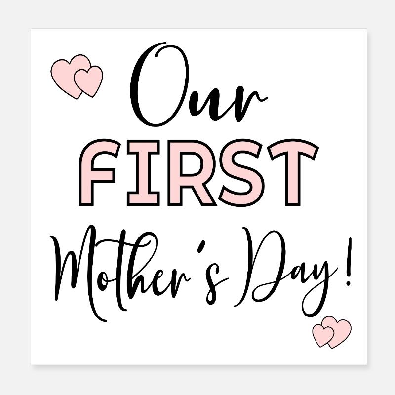 Erstes Muttertagsbaby Poster 20x20 cm