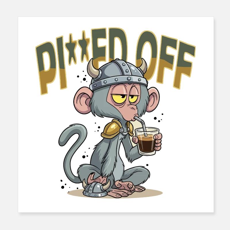 Monkey_1 Poster 20x20 cm