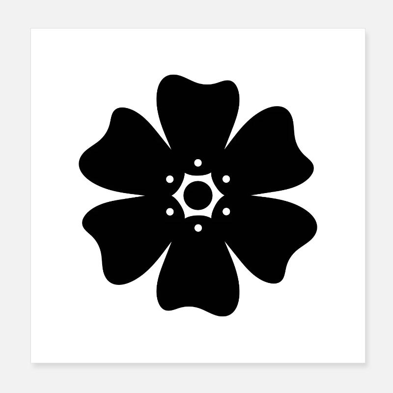 flower Poster 8" x 8" (20x20 cm)