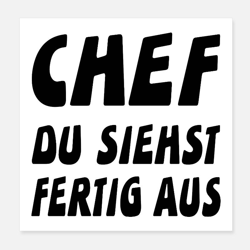 Chef Poster 20x20 cm