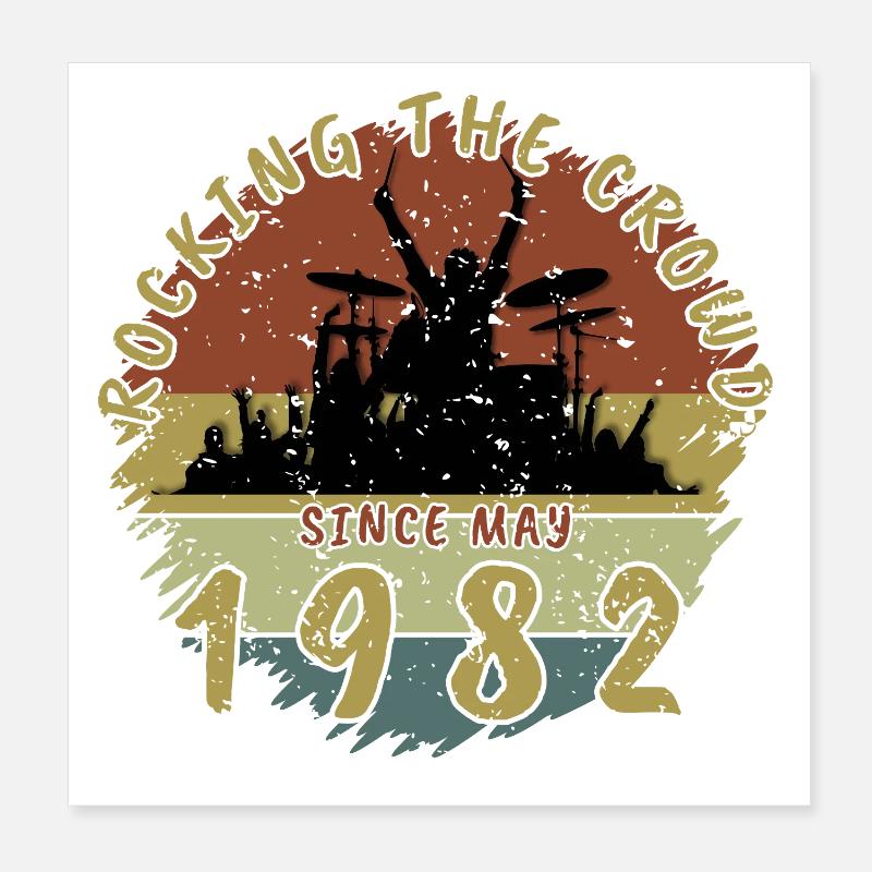 44. Geburtstag Rocking the crowd DRM 05/1982 Poster 20x20 cm