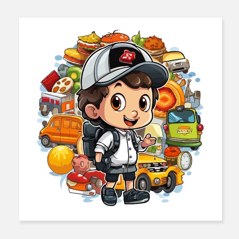 Essensabenteuer Entdecker Poster 20x20 cm