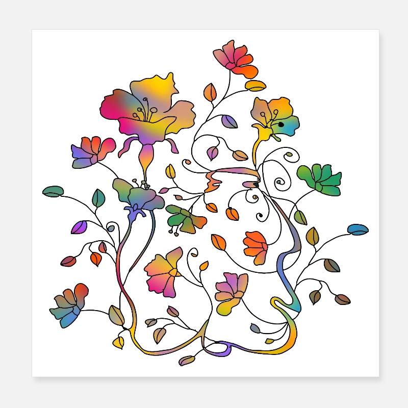 Fleur Poster 20 x 20 cm