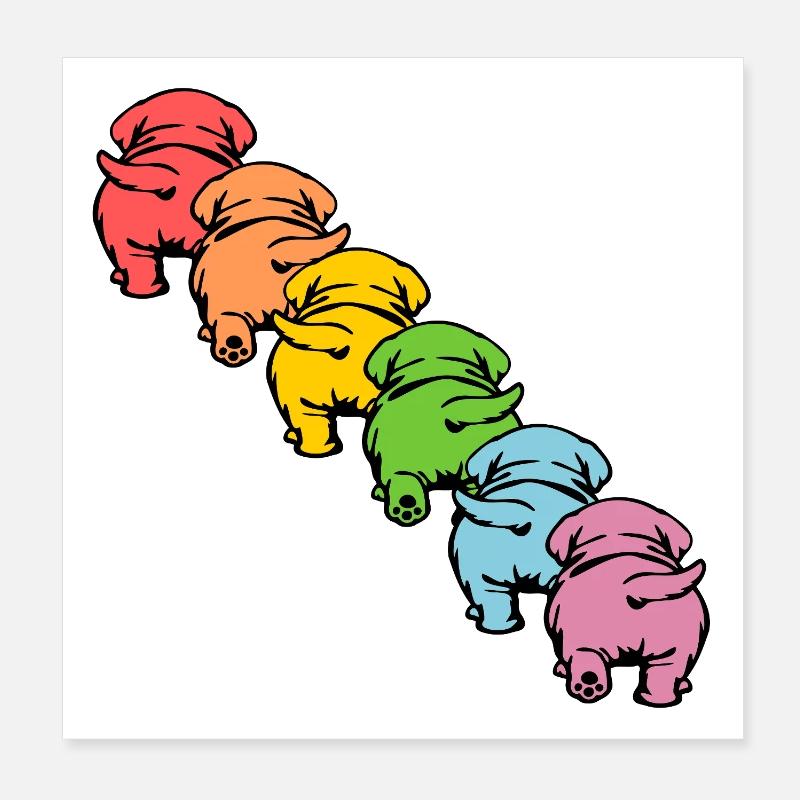 INCLUSION DES CHIENS DIVERSITÉ Poster 20 x 20 cm