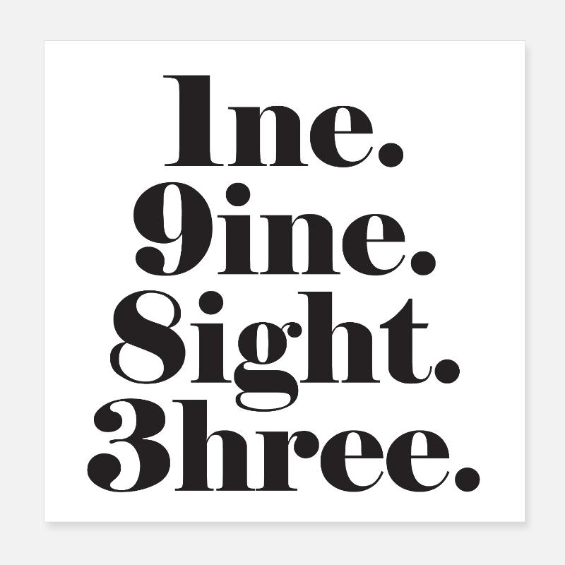 Millésime 1983 Poster 20 x 20 cm