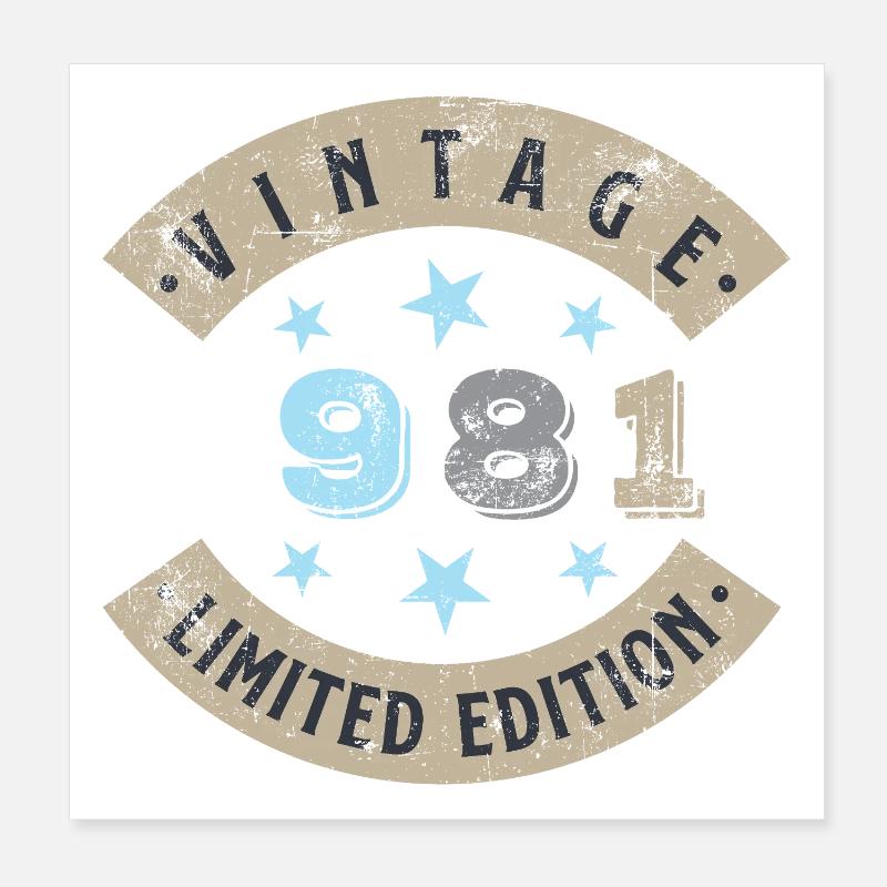 Millésime 1981 Poster 20 x 20 cm