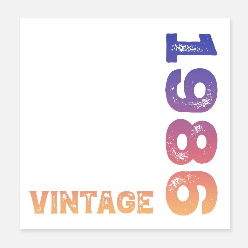 Millésime 1986 Poster 20 x 20 cm