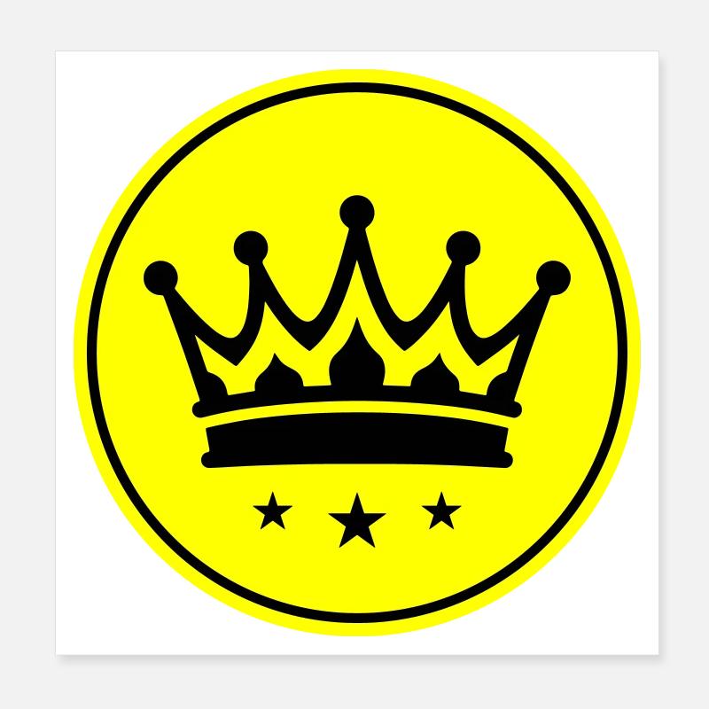 Krone Symbol Poster 20x20 cm