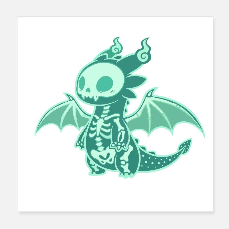 Drachengeist-Vektor Poster 20x20 cm